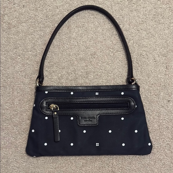 kate spade Handbags - Kate Spade Black and White Polka Dot Shoulder Bag